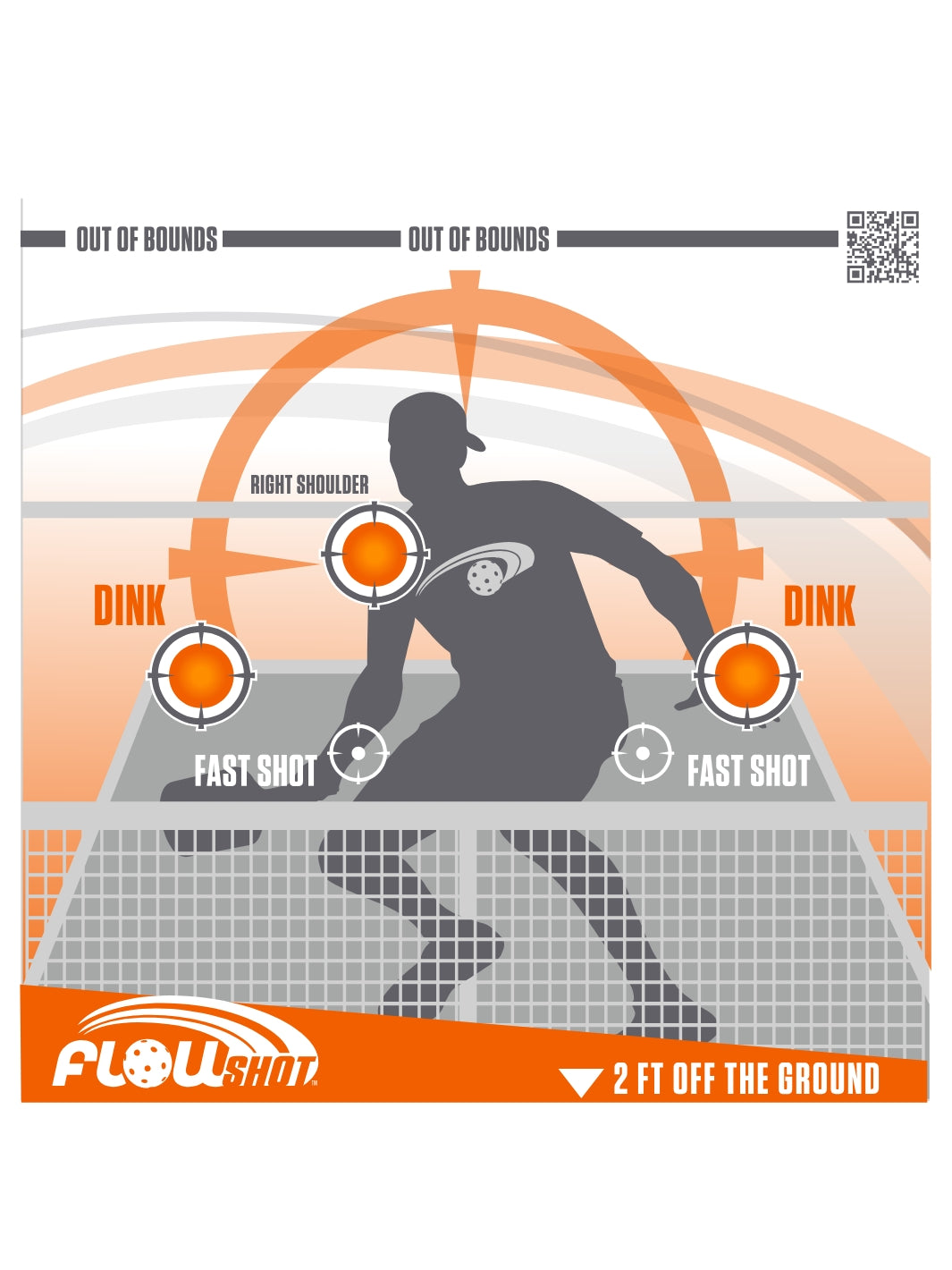 FlowShot wall target premium fabric material.