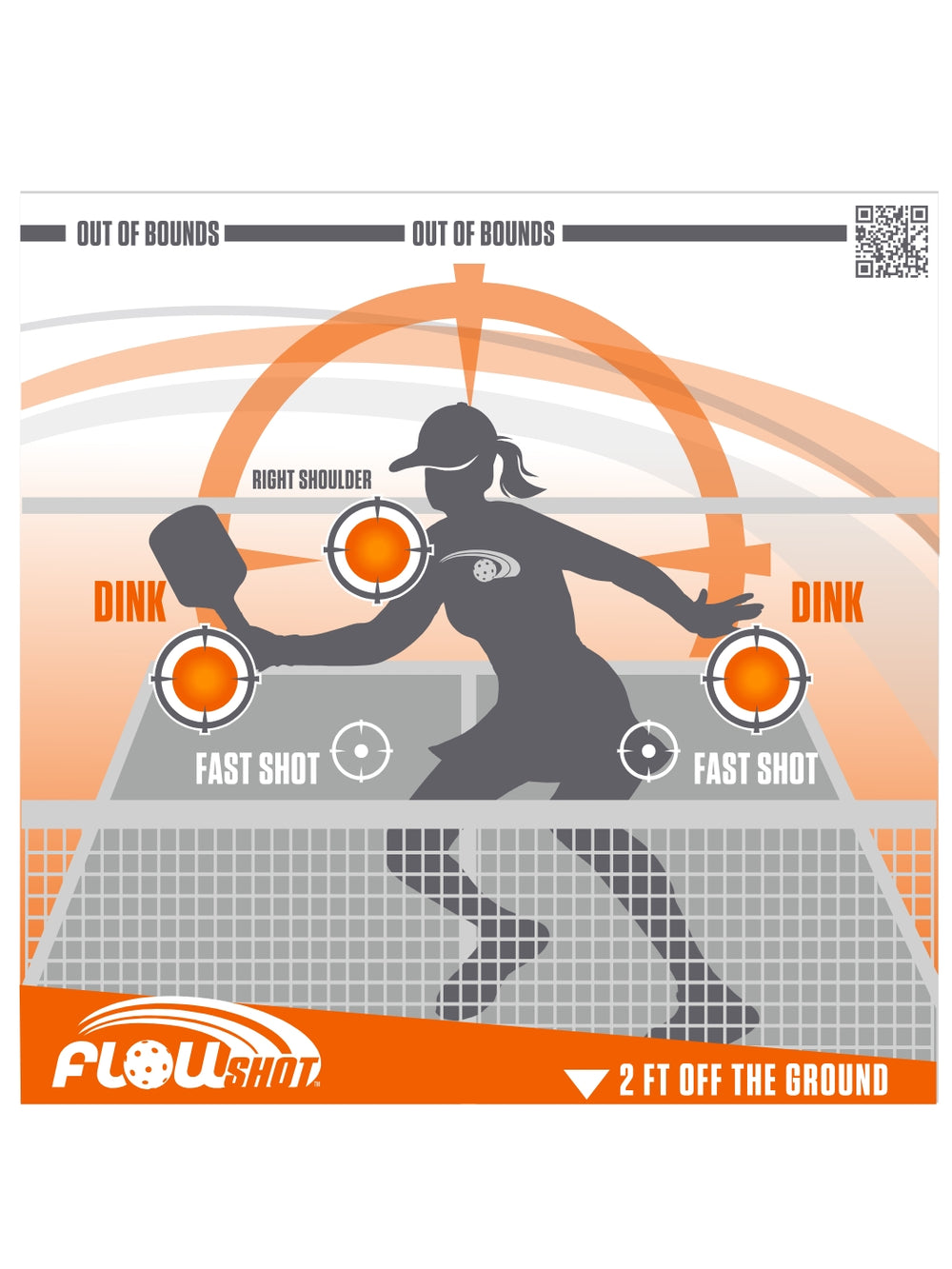 Pickleball Wall Target FlowShot Pickle Queen model.