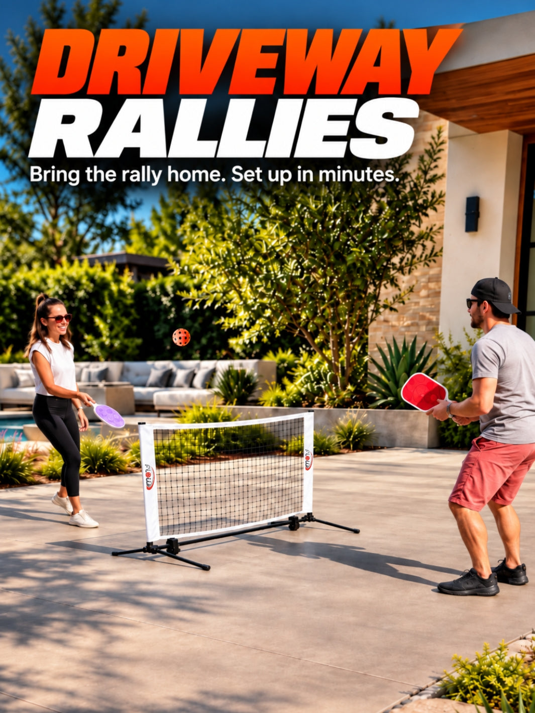 FlowDink™ Mini Net - 5FT | Portable Pickleball Practice Net